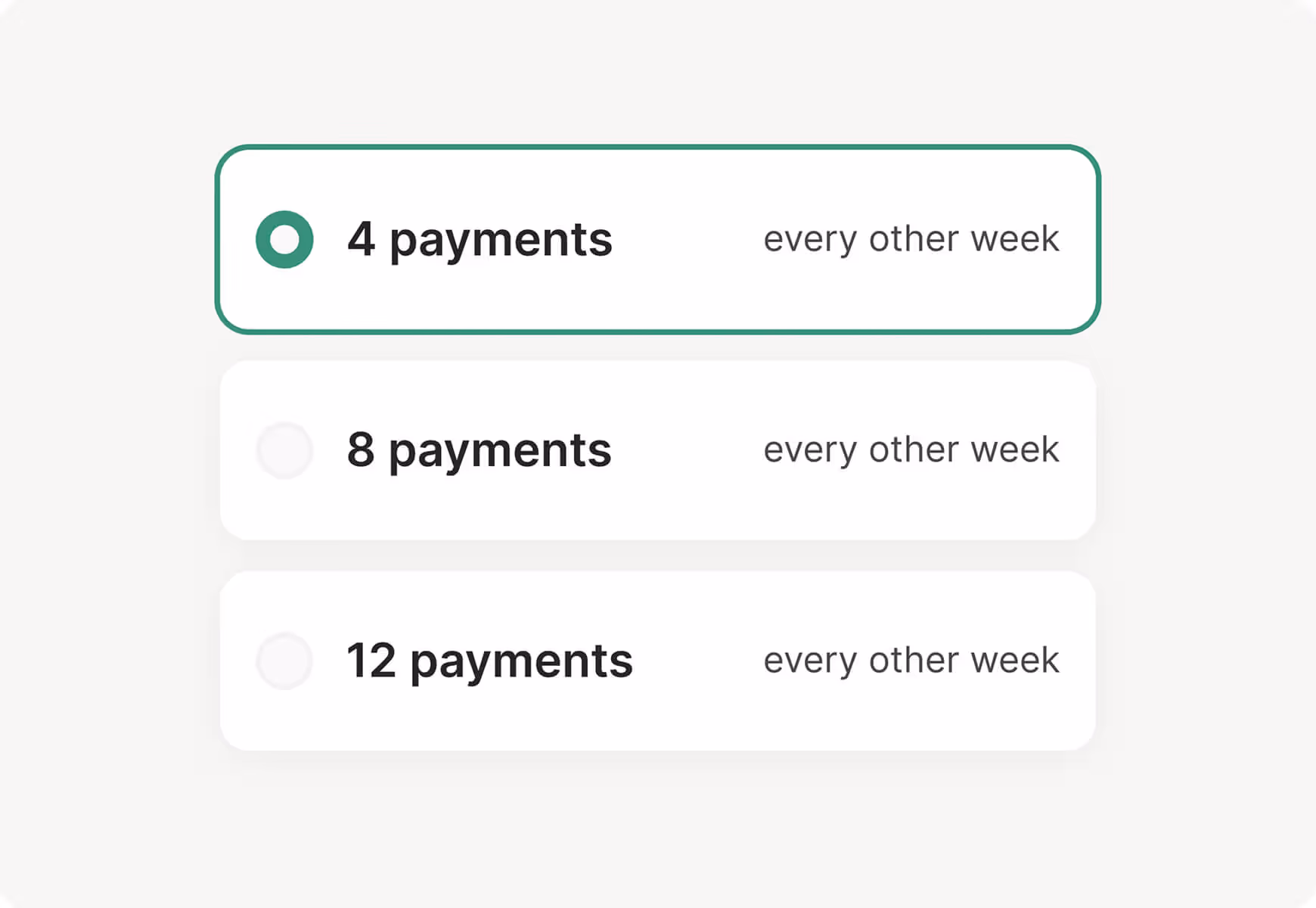 No compound interest, no late fees